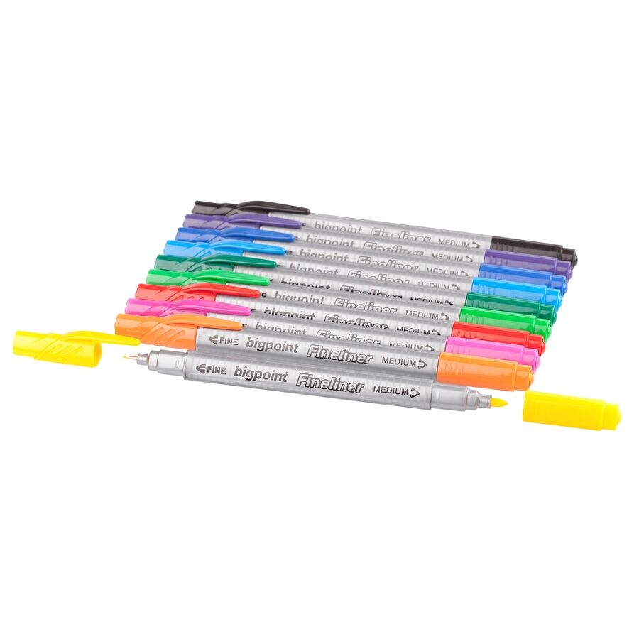 BİGPOİNT BP903-22 TWİN(ÇİFT UÇLU) FİNELİNER PEMBE 10'LU PAKET