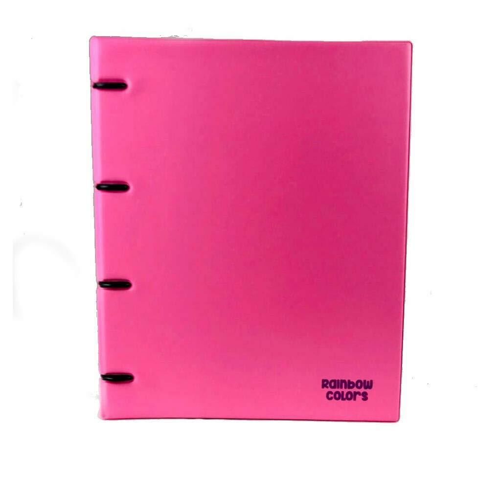 ÖNDER 125-23 RAİNBOW COLORS YAYLI DOSYA PP PEMBE