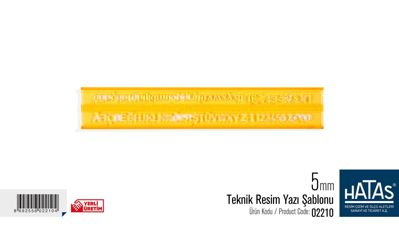 HATAS 02210 YAZI ŞABLONU ÖĞRENCİ TİPİ 5MM