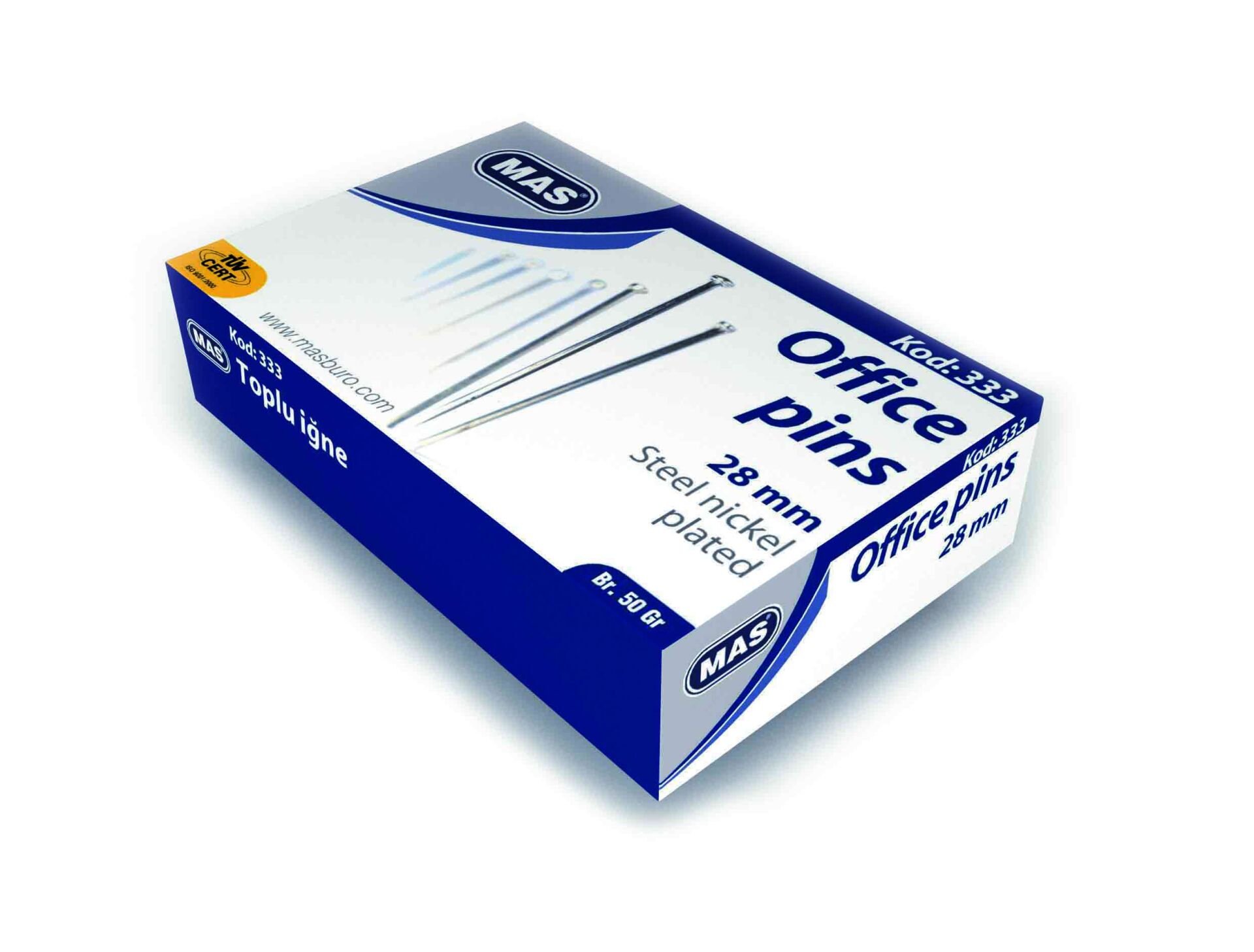 MAS 333 TOPLU İĞNE 50 GR 28 MM