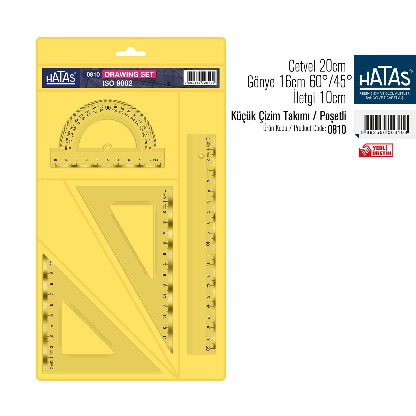 HATAS 0810 KÜÇÜK ÇİZİM TAKIMI POŞETLİ