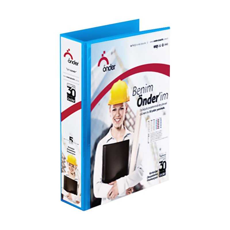ÖNDER 2015-1 A4 FİRMA KLASÖRÜ 5CM 4D MEKANİZMA MAVİ