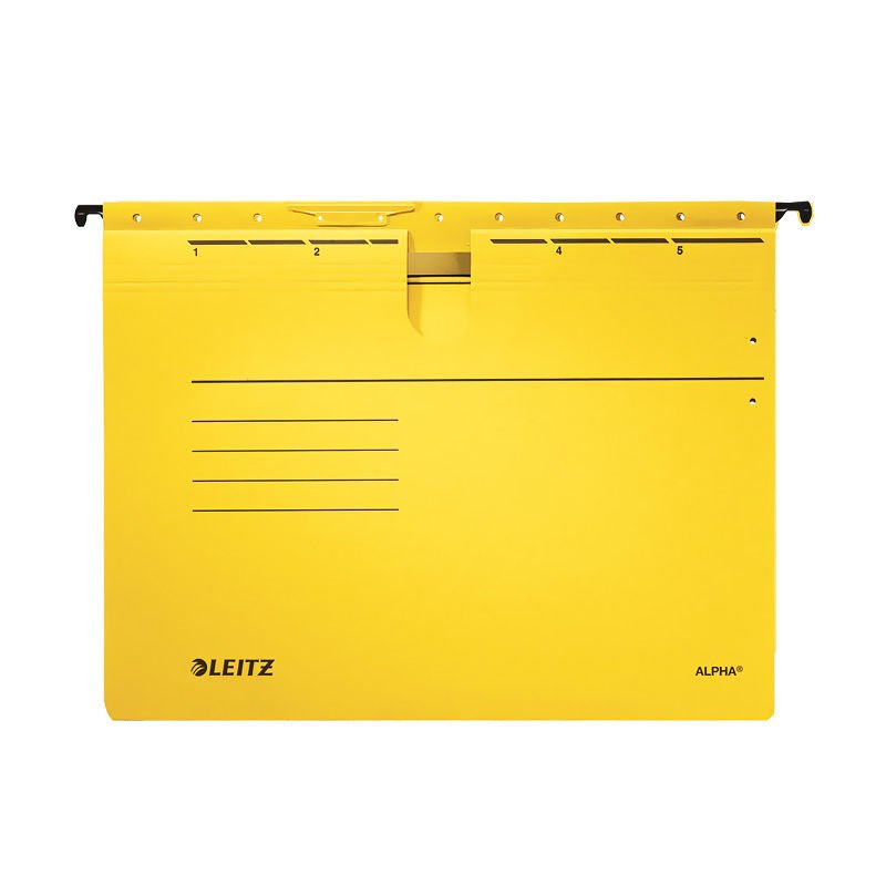 LEITZ 1984-15  ALPHA ASKILI DOSYA TELLİ SARI 25'Lİ KT.