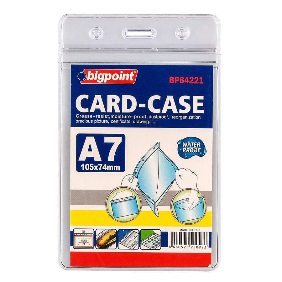 BİGPOİNT BP642-21 KİLİTLİ KART POŞETİ DİKEY A7 (74X105MM) 10'LU PAKET