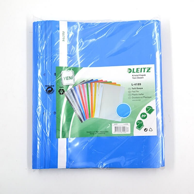 LEITZ 4189-30 TELLİ DOSYA AÇIK MAVİ 50 Lİ