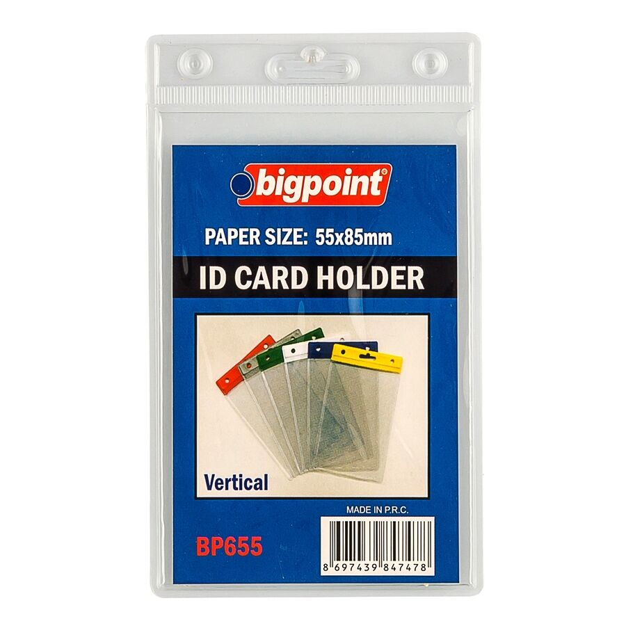 BİGPOİNT BP655-00 KART POŞETİ DİKEY ŞEFFAF 55X85MM 10'LU PAKET