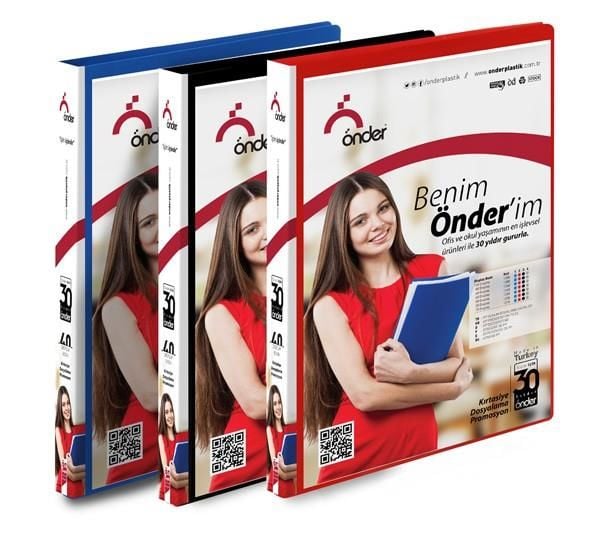ÖNDER 1210-1 ÖN CEPLİ SUNUM DOSYASI 10 LU MAVİ