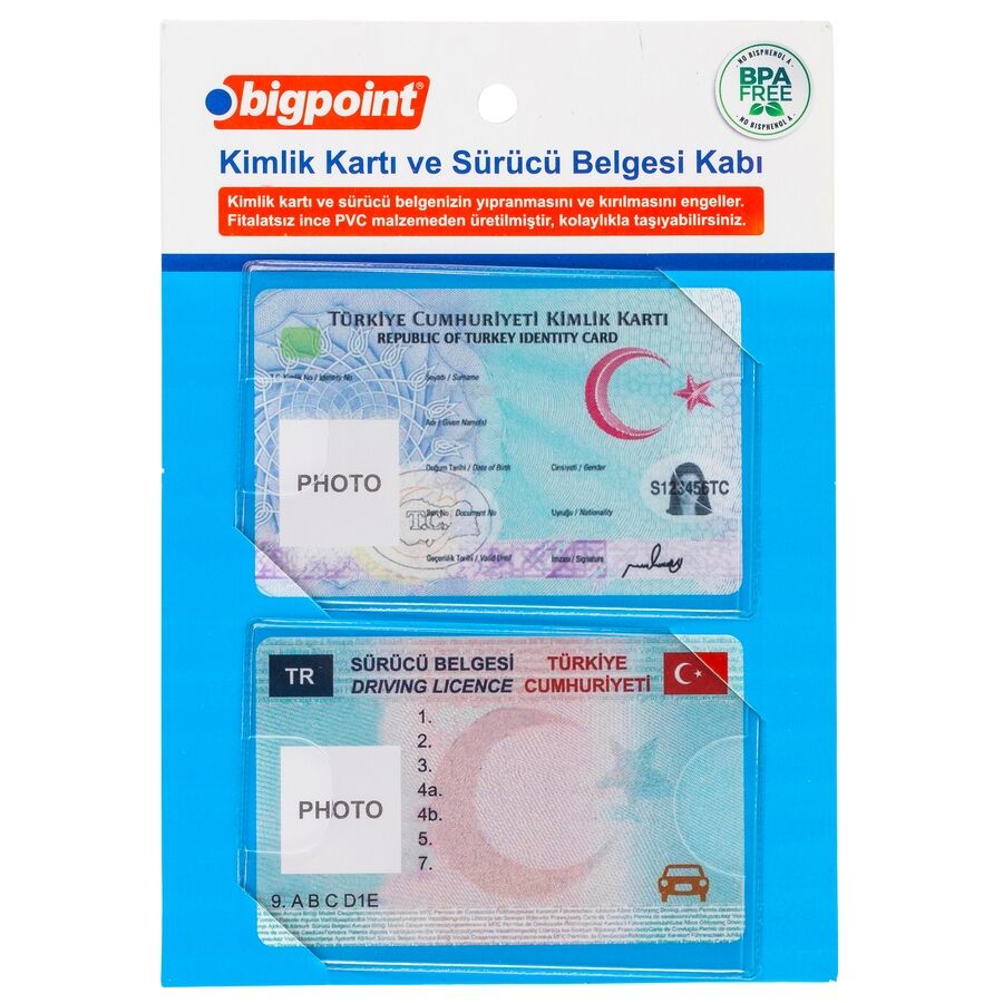 BİGPOİNT BP671B KİMLİK VE EHLİYET KABI ŞEFFAF 86X54MM 2'Lİ SET 50'Lİ PAKET