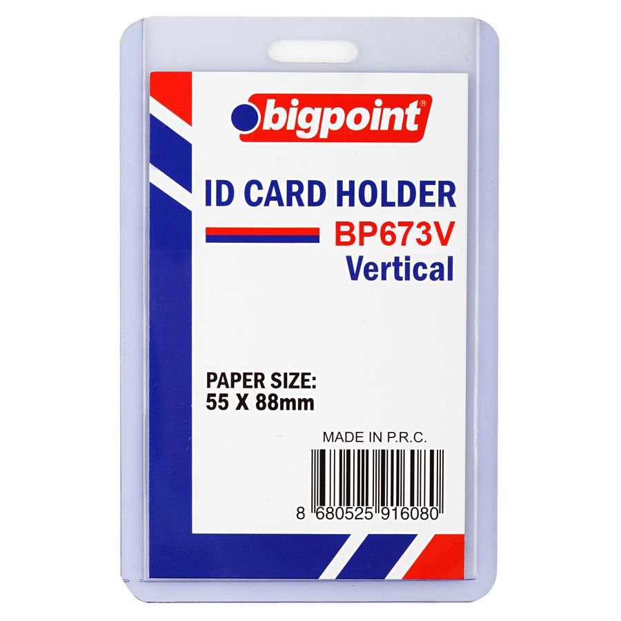 BİGPOİNT BP673V KART KABI DİKEY ŞEFFAF 55X88MM 10'LU PAKET