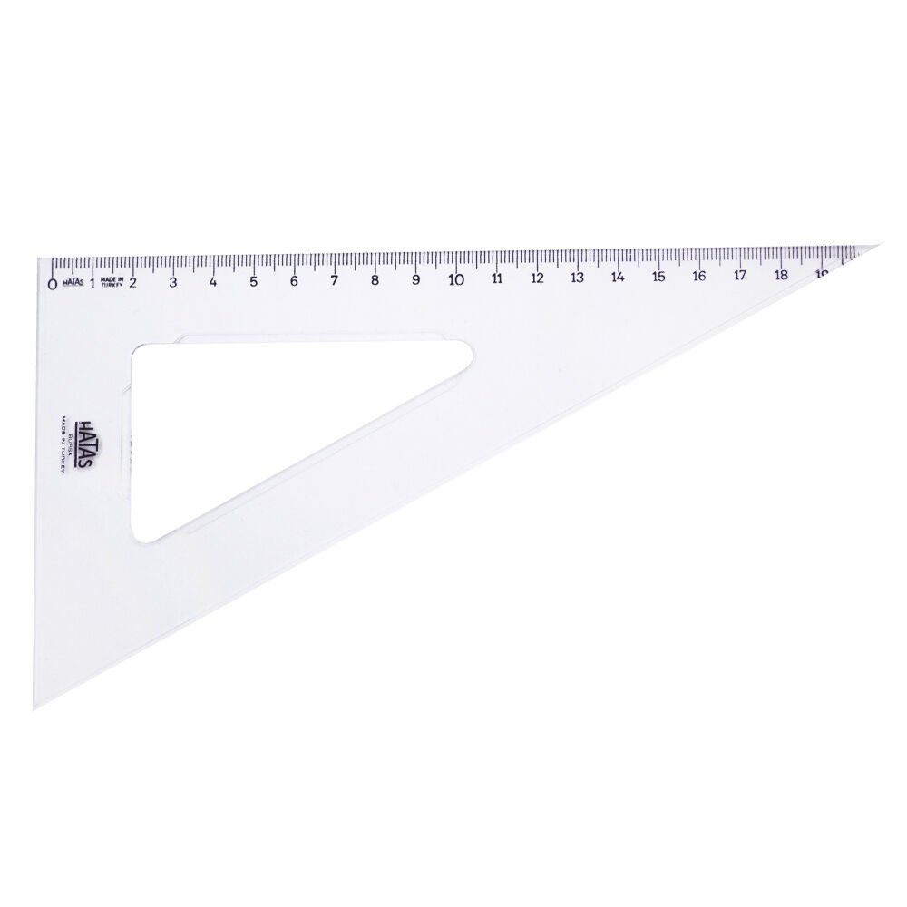 HATAS 0750 GÖNYE AKRİLİK 21 CM 60 DERECE 20'Lİ KT.