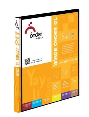 ÖNDER 1106-3 A4 PLASTİK YAYLI DOSYA SİYAH