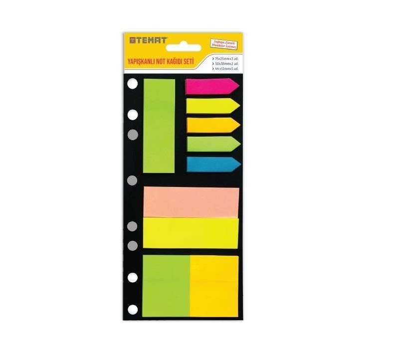 TEMAT 362003 N-010 YAPIŞKANLI NOT KAĞIDI SETİ