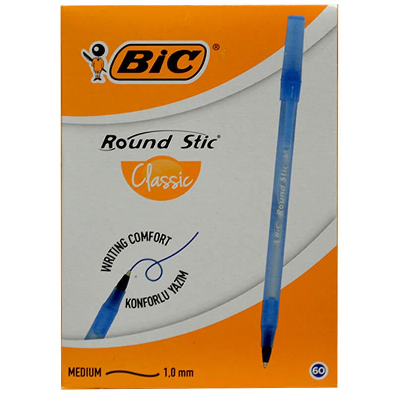 BİC ROUND STİC TÜKENMEZ KALEM 1.0 60 LI KT MAVİ 921403 - 962666