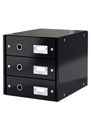 LEITZ 6048-95 WOW C&S 3 ÇEKMECELİ EVRAK RAFI SİYAH