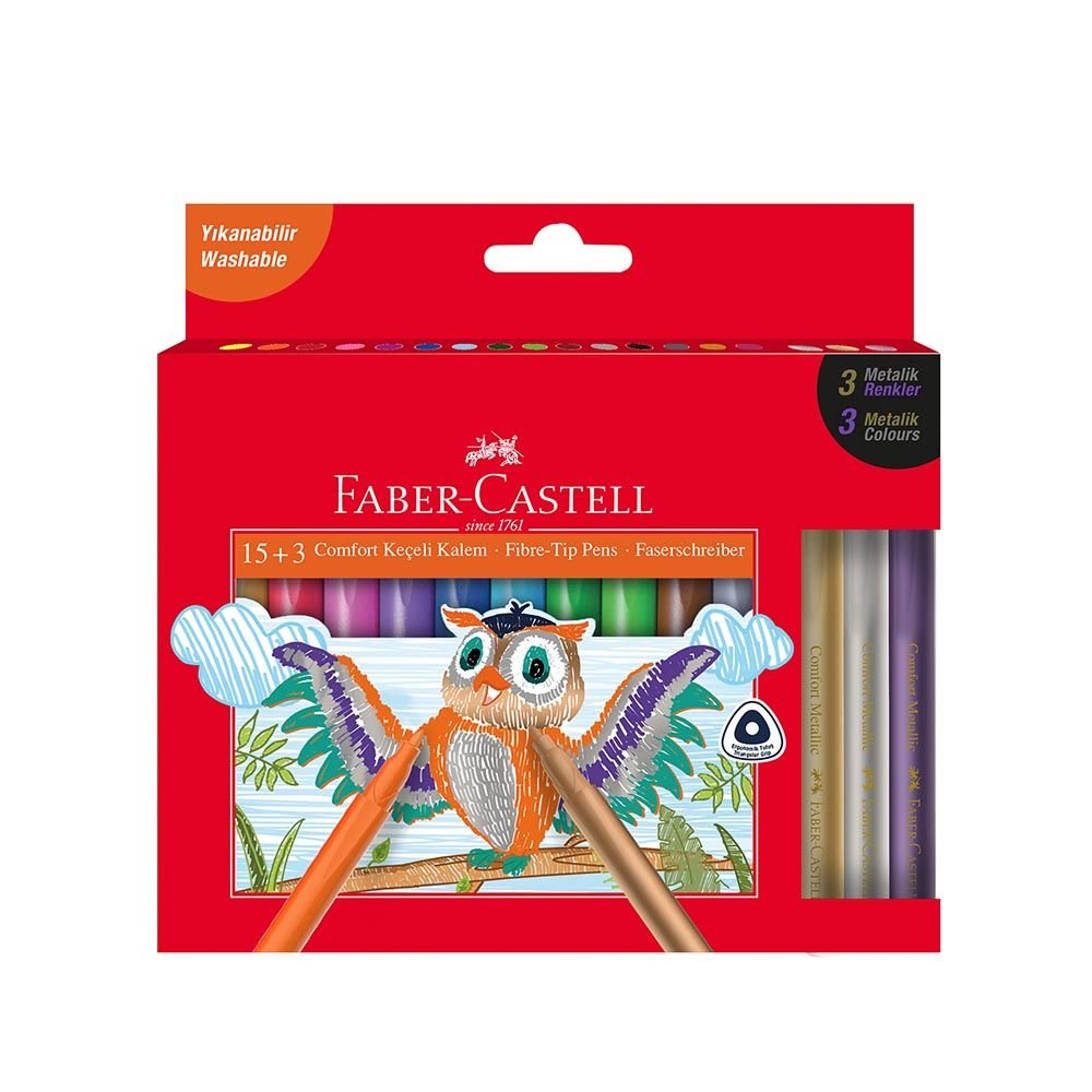 FABER 155241 KEÇELİ KALEM COMFORT METALİK 15+3