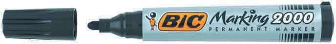 BİC PERMANENT MARKÖR 2000 YUVARLAK UÇ SİYA 12'Lİ KT 8209153
