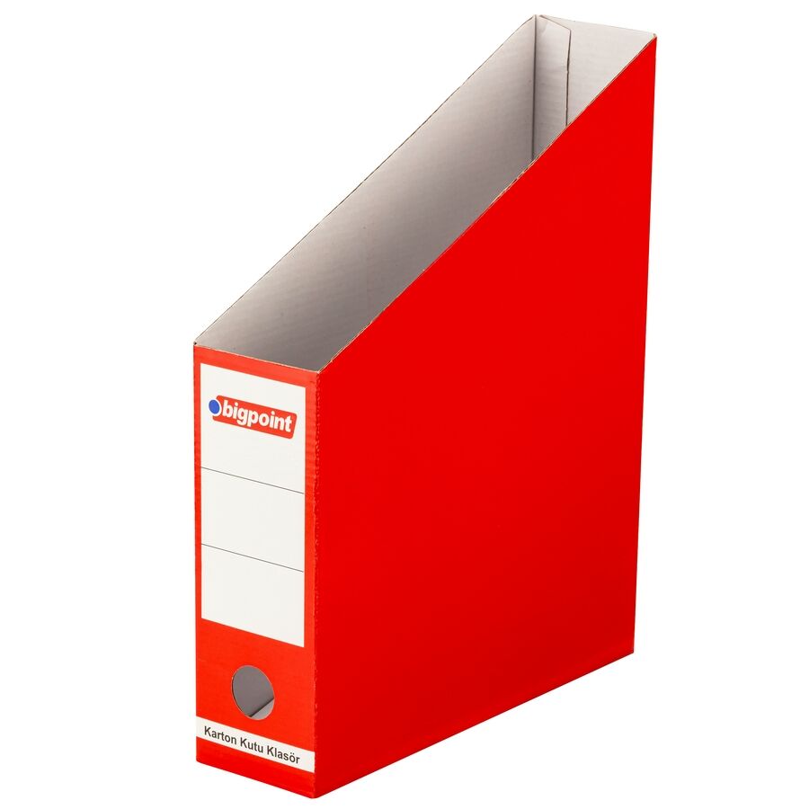 BİGPOİNT BP120-25 KARTON KUTU KLASÖR KIRMIZI 6'LI PK.