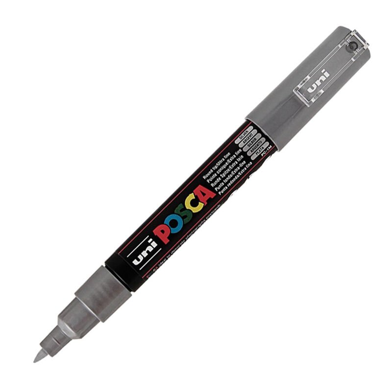 UNİ PC-1M POSCA POSTER MARKÖRÜ GÜMÜŞ 6'LI KT.