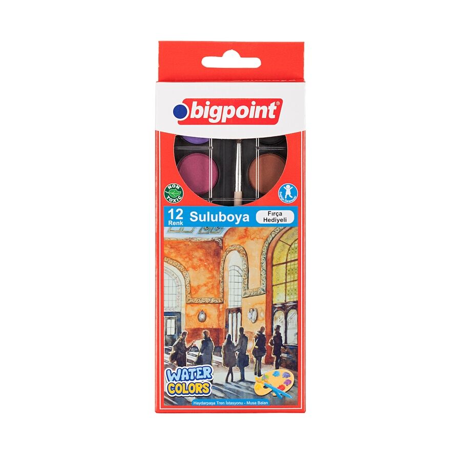 BİGPOİNT BP757-12 SULUBOYA 12 RENK