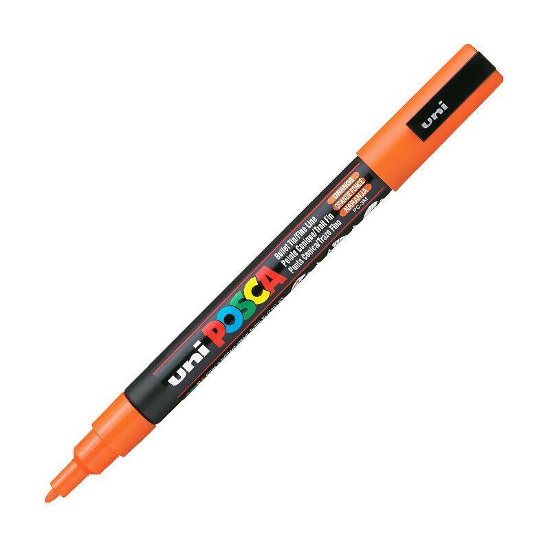 UNİ PC-3M POSCA POSTER MARKÖRÜ TURUNCU 6'LI KT.