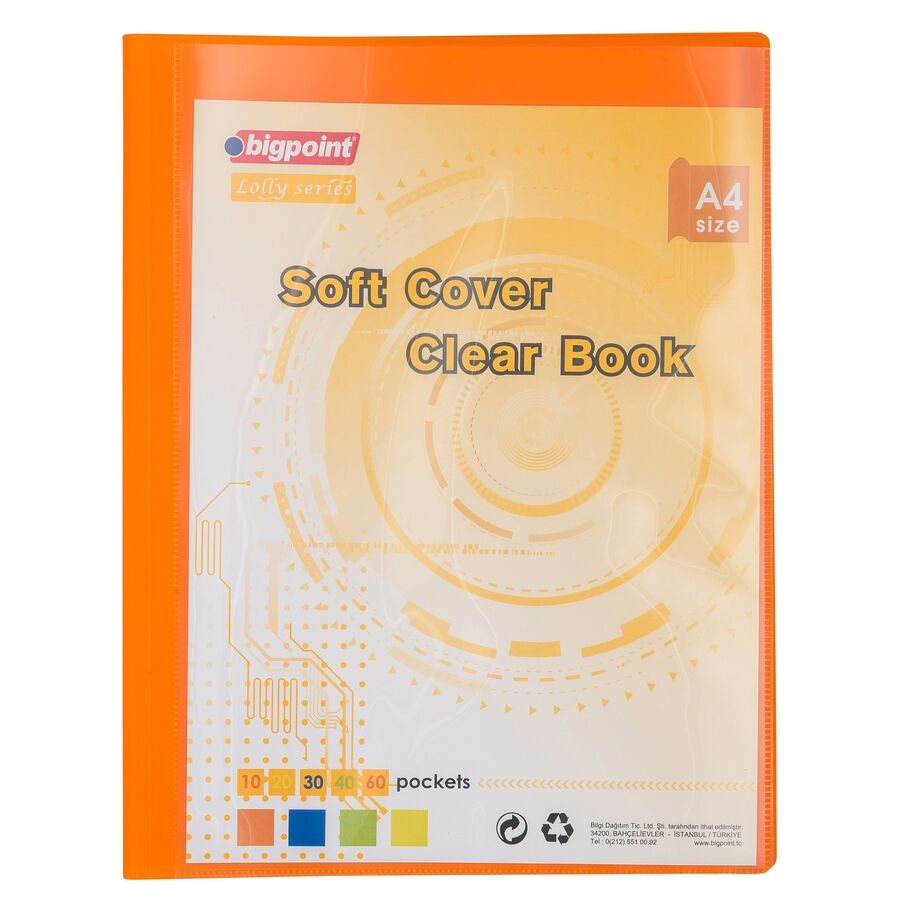 BİGPOİNT BP201S-45 LOLLY SERİSİ SOFT SUNUM DOSYASI CEPLİ 10'LU TURUNCU
