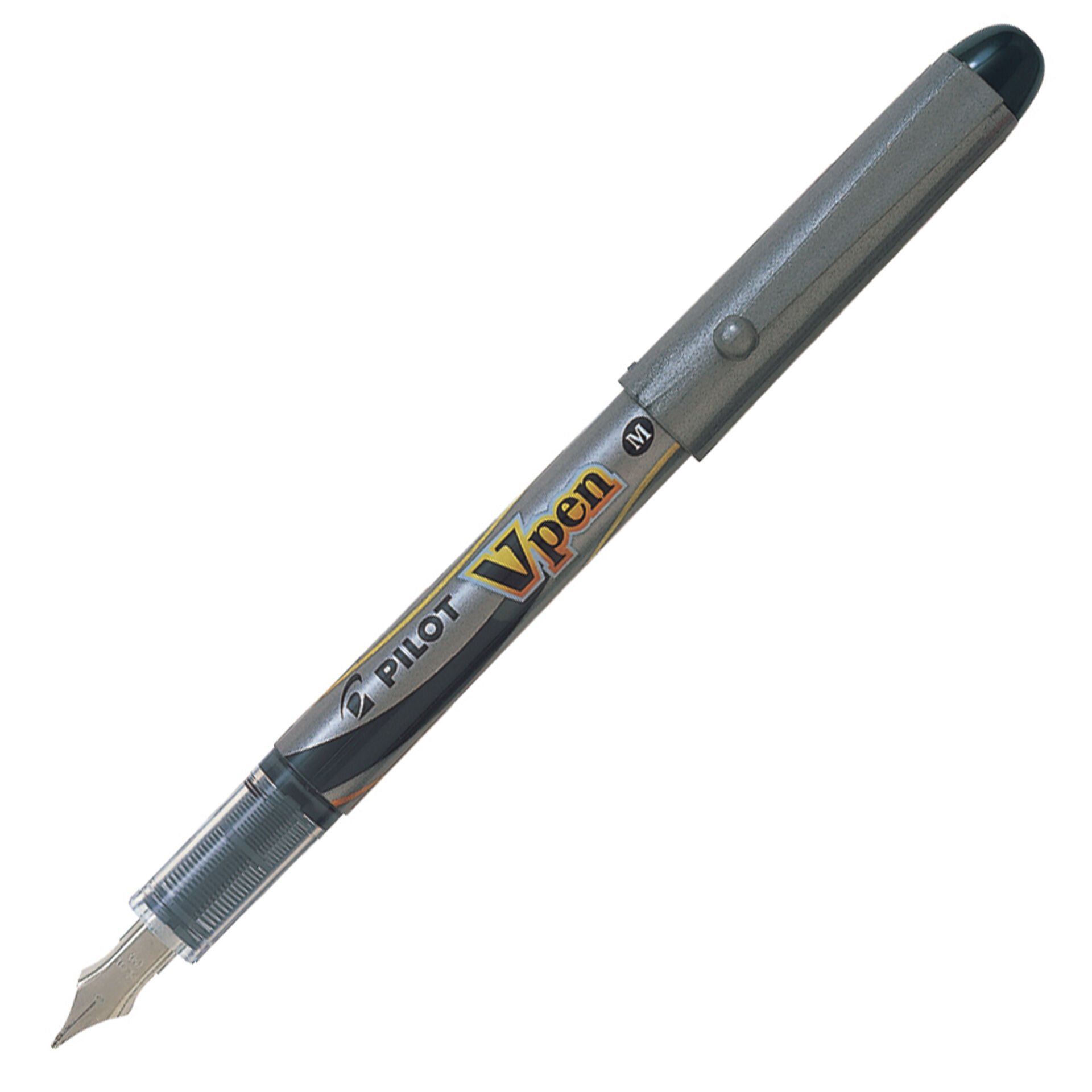 PİLOT SVP-4M-B V-PEN SİLVER DOLMA KALEM SİYAH 12'Lİ KT.