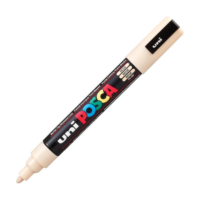 UNİ PC-5M POSCA POSTER MARKÖRÜ BEJ 6'LI KT.