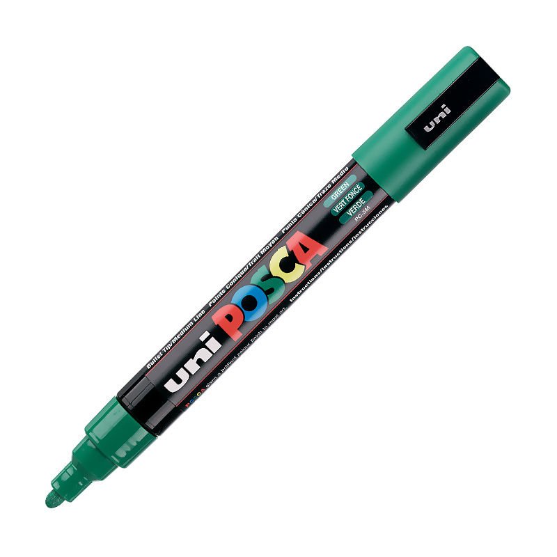 UNİ PC-5M POSCA POSTER MARKÖRÜ YEŞİL 6'LI KT.