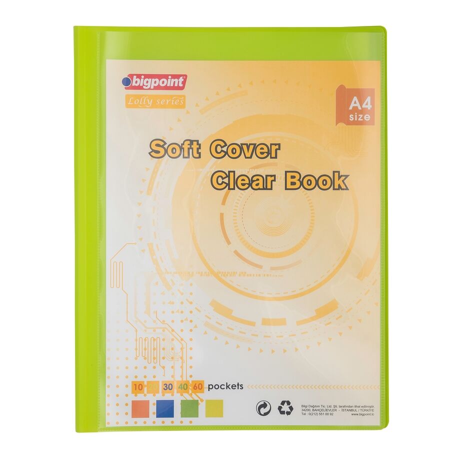 BİGPOİNT BP204S-55 LOLLY SERİSİ SOFT SUNUM DOSYASI CEPLİ 40'LI YEŞİL