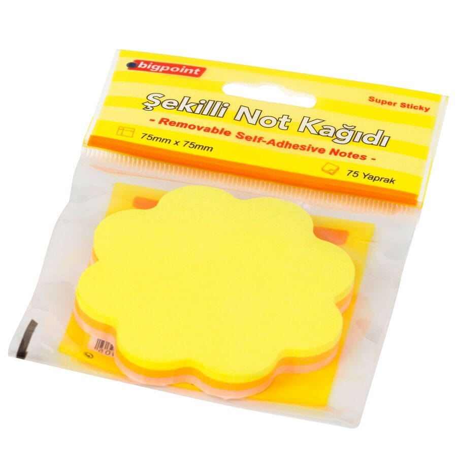 BİGPOİNT BP817-08 ŞEKİLLİ NOT KAĞIDI ÇİÇEK 75 YAPRAK 12'Lİ PAKET