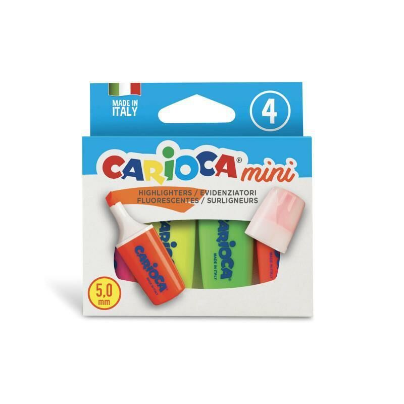 CARİOCA 42868 FOSFORLU MİNİ İŞARETLEME KALEMİ 4'LÜ