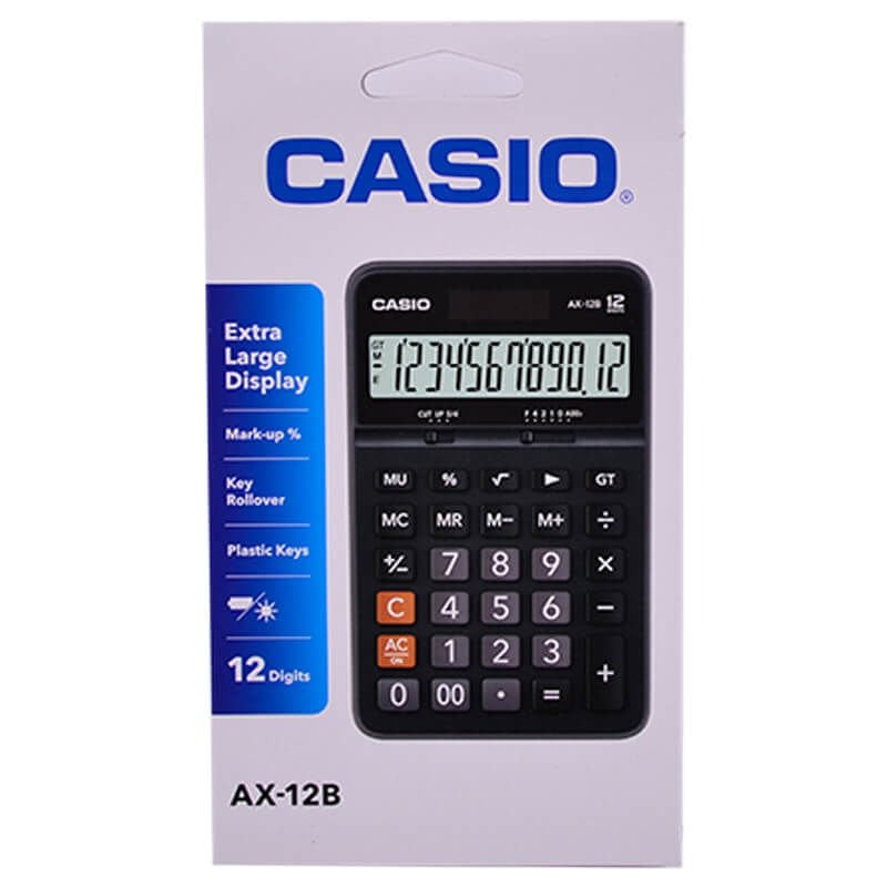 CASIO AX-12 B HESAP MAKİNASI 12 HANE