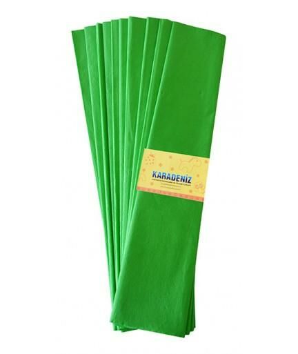 LİNO PA-014Y  LÜX KRAPON KAĞIDI YEŞİL 10LU 50X200