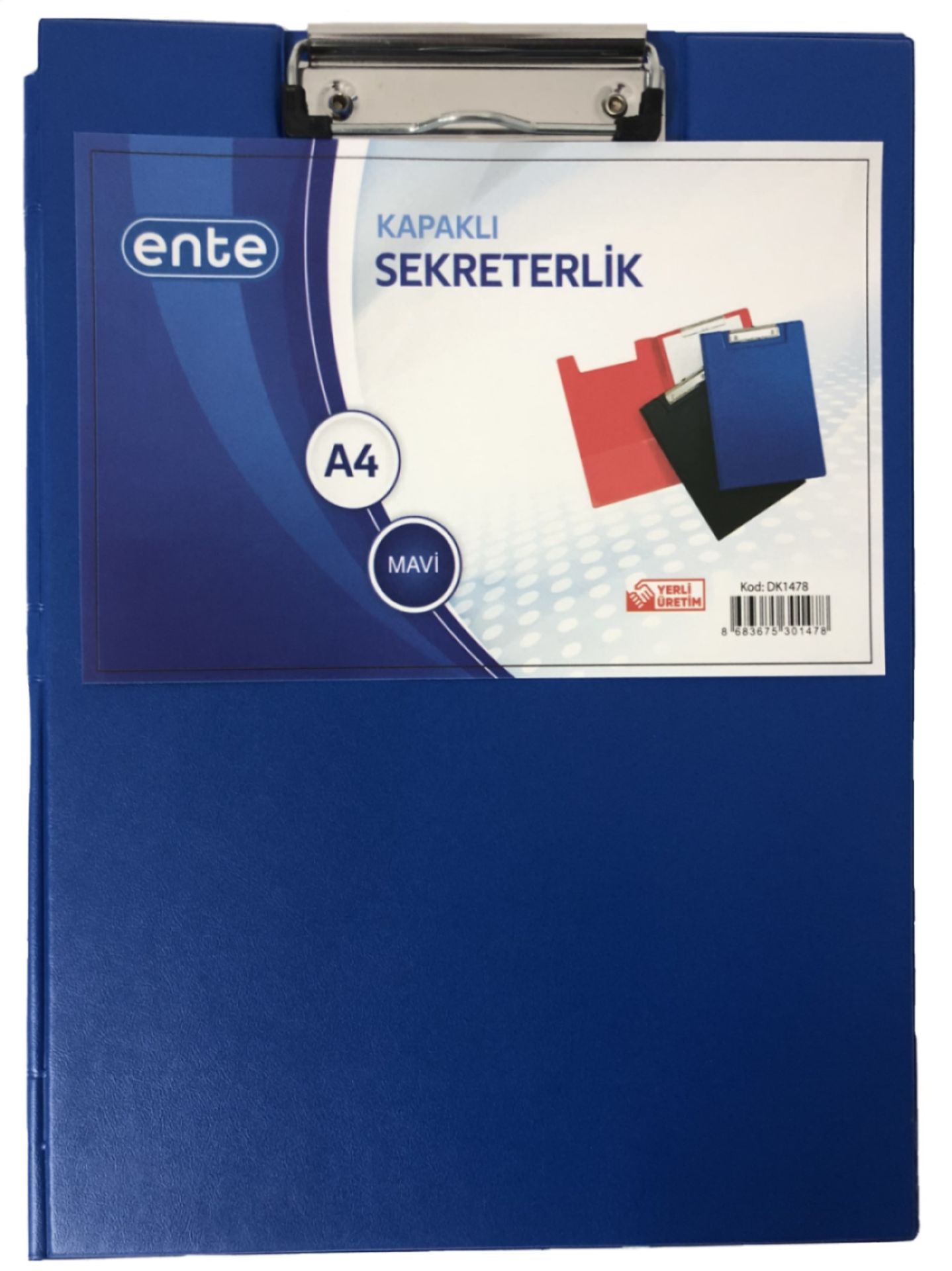 ENTE A4 SEKRETERLİK KAPAKLI MAVİ