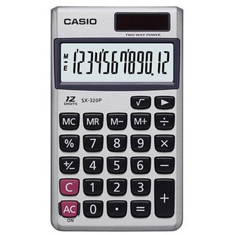 CASIO SX-320 P HESAP MAKİNASI 12 HANE CEP TİPİ