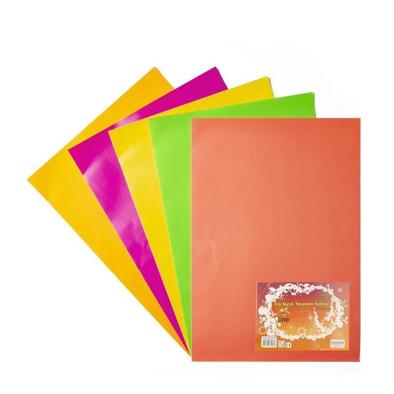 LİNO PP-013 ELİŞİ KAGIDI YAPIŞ.FOSFORLU 5 RENK