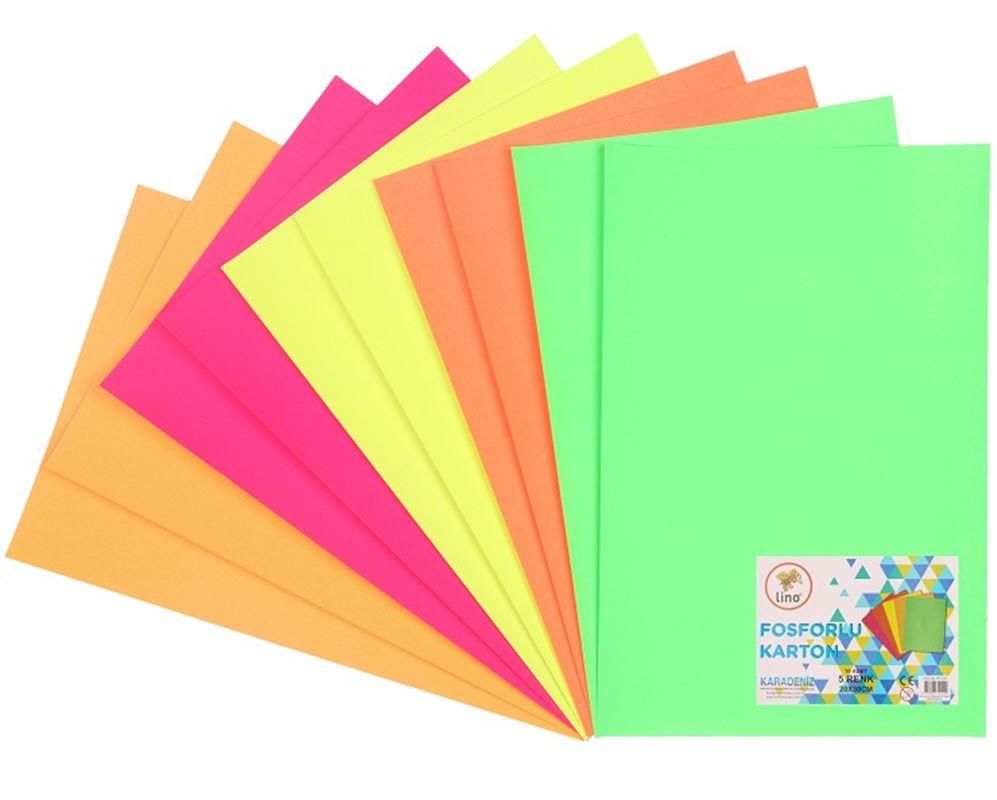 LİNO PP 151 FOSFORLU KARTON 10 RENK 151