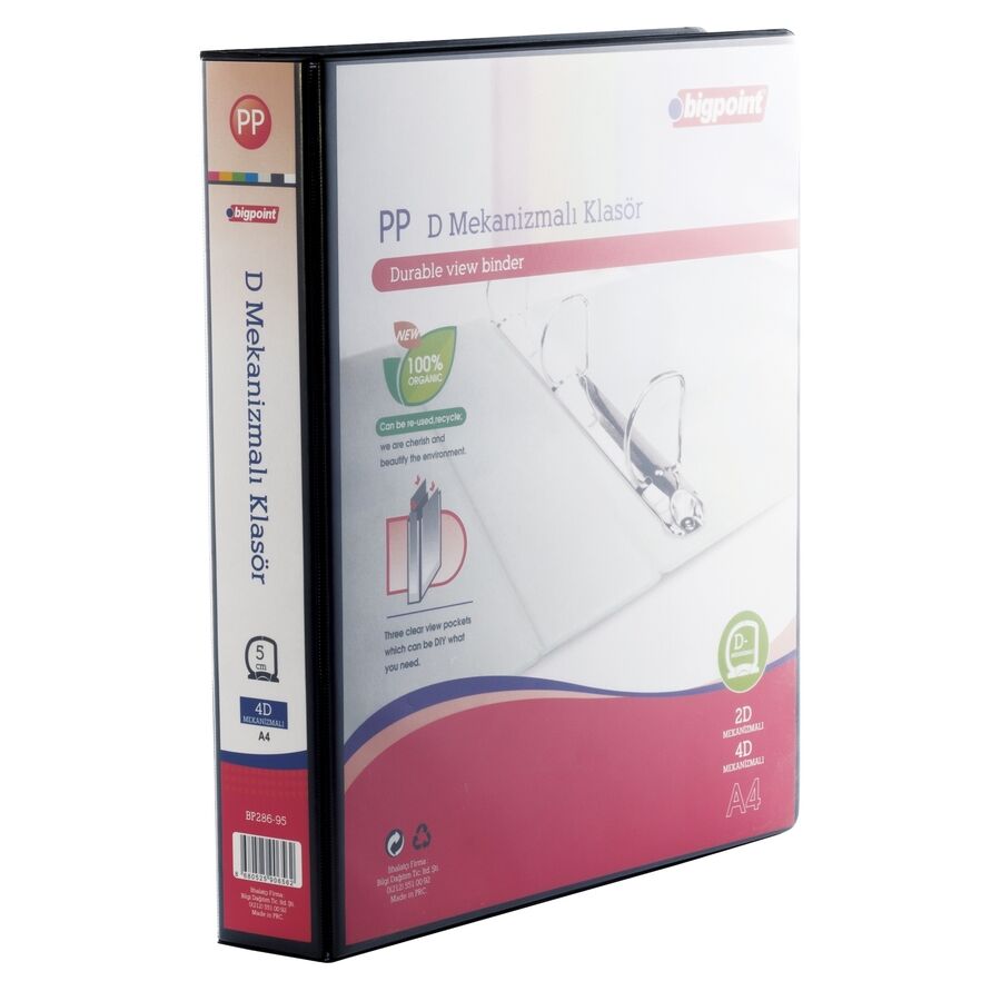 BİGPOİNT BP286-95 4D MEKANİZMALI KLASÖR 5 CM SİYAH