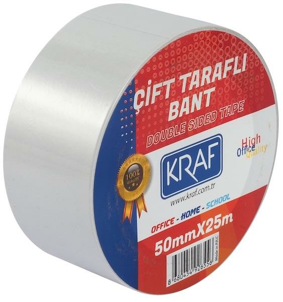 KRAF 2550G ÇİFT TARAFLI BANT 50MMX25M