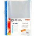 BİGPOİNT BP294 POŞET DOSYA MAVİ ŞERİTLİ KRİSTAL 90 MİKRON 100'LÜ PAKET