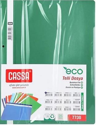 CASSA 7730 ECO TELLİ DOSYA YEŞİL 50'Lİ PK.
