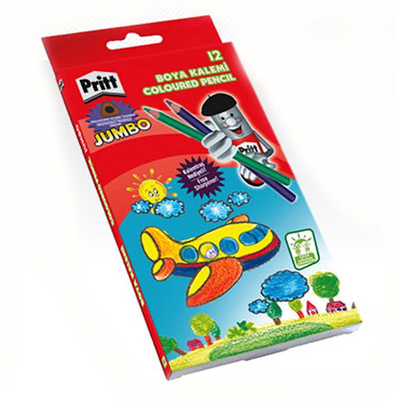 PRİTT 1219733 KURUBOYA KALEMİ 12 Lİ JUMBO ÜÇGEN