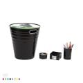 ARK 1396 ARK OFFİCE COLLECTİON SET SİYAH (ÇÖP KOVASI + KALEMLİK + KÜP NOTLUK + ATAŞLIK)