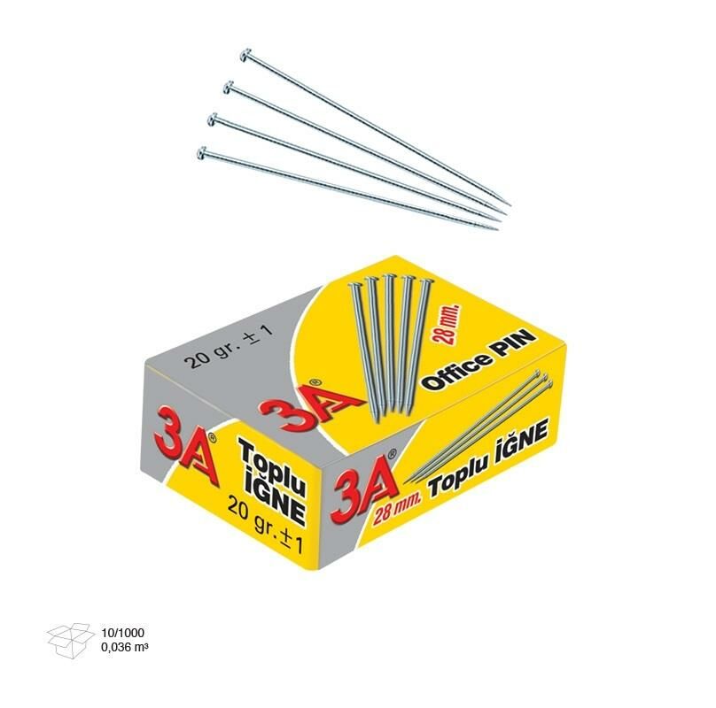 ARK 1049 TOPLU İĞNE 28 MM (20 GR) 10'LU KT