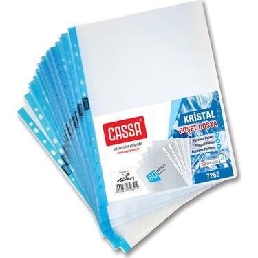 CASSA 7265 KRİSTAL POŞET DOSYA 80 MİKRON 100'LÜ PK.