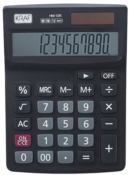 KRAF HM-125 HESAP MAKİNESİ MASAÜSTÜ 12 HANE