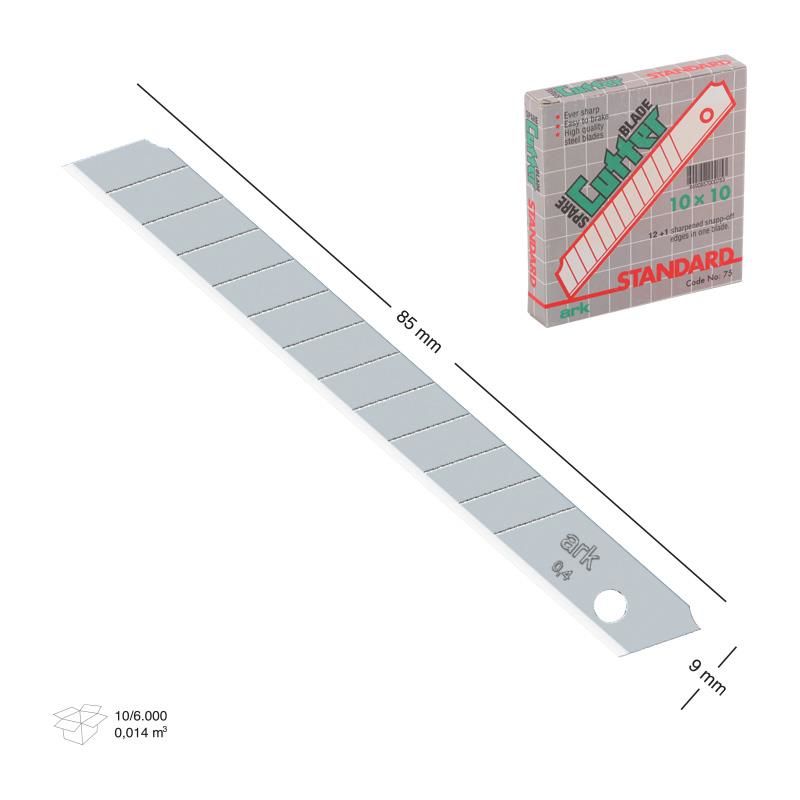 ARK 075 MAKET BIÇAĞI YEDEĞİ 9 MM 10*10 100'LÜ PK