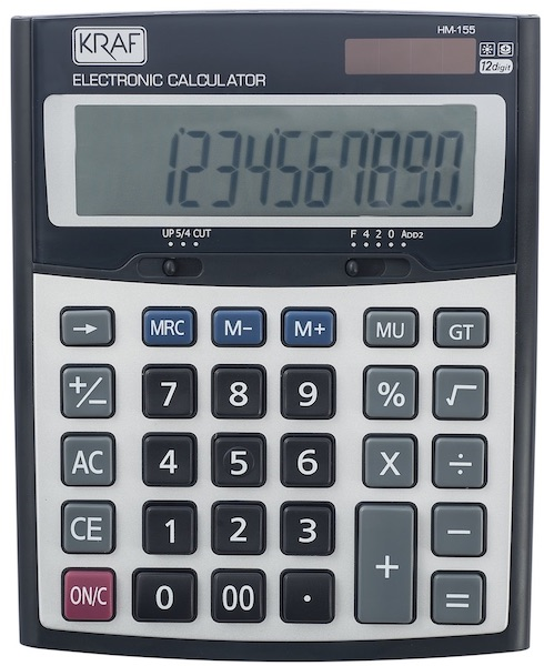 KRAF HM-155 HESAP MAKİNESİ MASAÜSTÜ 12 HANE