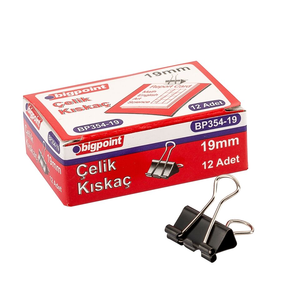 BİGPOİNT BP354-19 ÇELİK KISKAÇ 19 MM 12'Lİ KUTU