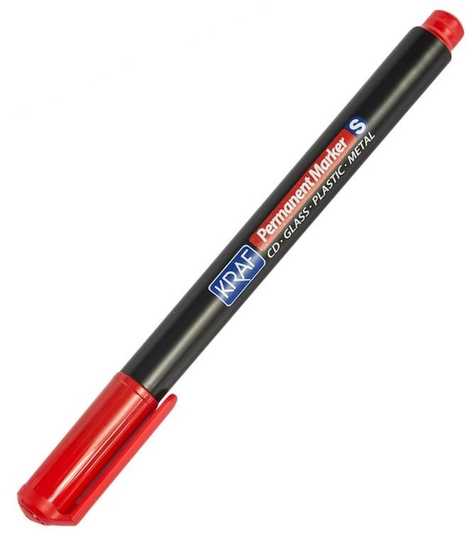 KRAF 290 ASETAT KALEMİ OHP PLUS (S) KIRMIZI 12'Lİ KUTU